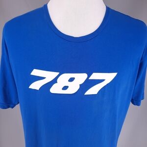 Boeing 787 Blue Employee T-Shirt Adult Size 2XL Airliner Aviation